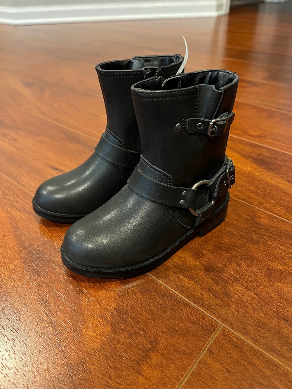 Steve Madden Kids Black Ankle Boots - Classic Zip & Buckle Style